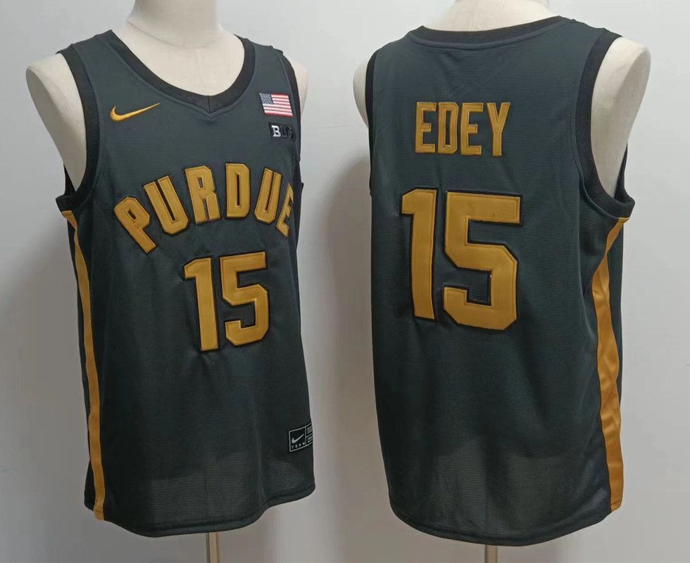 Men Purdue Boilermakers #15 Edey Green Nike 2025 NCAA Jersey
